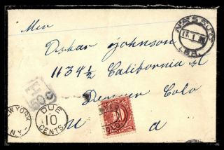 Brazil Nassuo January 17 1926 Mourning Cover Us 10c Postage Due To Denver Co Ar
