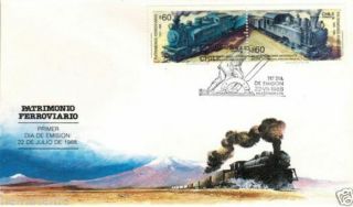 Chile 1988 Fdc Patrimonio Ferroviario