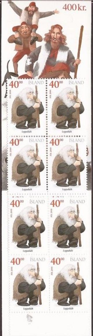 Iceland - 2000 Christmas Elves - Booklet Of 10 Stamps - Scott 924