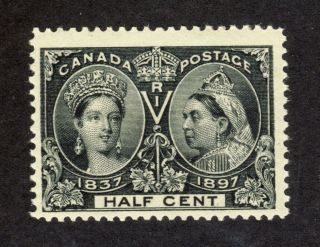 Canada Queen Victoria Jubilee Stamp No.  50 - 1/2c H Fine Guide Value=$70.  00
