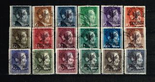 Poland Local Issues Overprint Rudnik Nad Sanem Typ Iii On Gg Stamps
