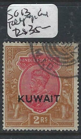 Kuwait (pp2704b) On India Kgv 2r Sg 13 Telegraph Cancel Vfu