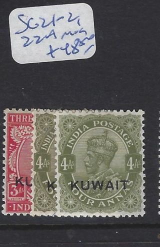 Kuwait (pp2102b) On India Kgv 3a - 4a Sg 21 - 2,  22a Mog