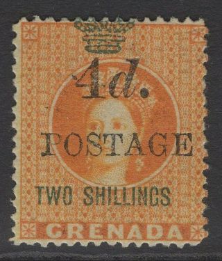 Grenada Sg41 1888 4d On 2/= Orange Mtd