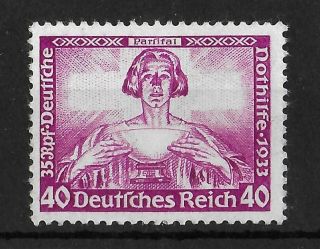 Germany Reich 1933 Nh Wagner 40,  35 Pf Michel 507a Cv €950 Vf