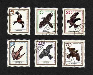 East Germany 1965 Birds Of Prey Complete Set Of 6 Values (sg E865 - 870)