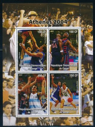 Congo - Beijing Olympic Games Sports Sheet Basketball (2008)