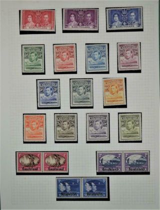 Basutoland Stamps Selection On Page (z111)