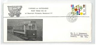 Bt133 1977 Gb Durham Gateshead Post Tram Commercial Air Mail Cover {samwells}pts
