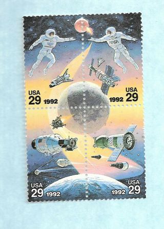 Us Stamps Scott 2631 - 34 Space Accomplishments 29 Cents 1992 (4 Stamps)