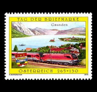 Stamp Day Semi - Postal Mnh Stamp 2010 Austria B385 Railway Train Gmunden