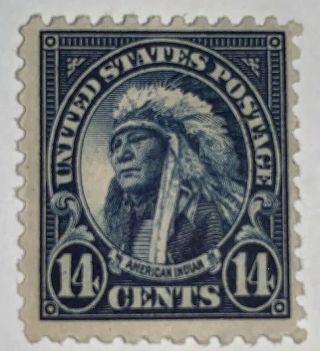 Travelstamps: 1923 Us Stamps Scott 565 Blue 14¢,  American Indian,  Mnh,  Og