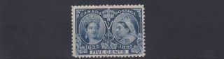 Canada 1897 Sg 128 5c Deep Blue Mh Cat £55