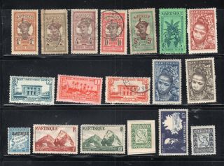 France Martinique Stamps Hinged & Canceled Lot 54126