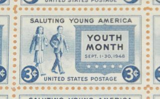 1948 Sheet - Salute To Youth - Sc 963