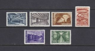 Russia - 1947 Moscow Subway Scenes - Scott 1153 To 1158 - Mh