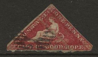 Cape Of Good Hope Sg 5b? Presumed To Be The 1855/63 1d Deep Rose Red