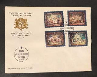 Malta Stamps First Day Issue Jan 24 1979 Flemish Tapestries Fe