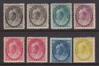 Old Canada Stamps 1898 - 1902 Queen Victoria Numerals,  Gum.