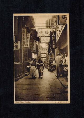 China Postcard 1920 Soochow Market Sepia A