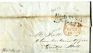 Entire 1839 With High St Sg / 2d Paid (st Giles) To The Chamberlain 