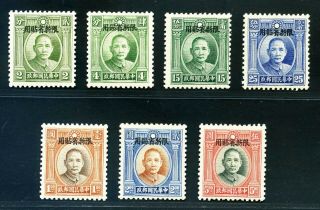 1932 Sinkiang Ovpt On Sys Set Complete Chan Ps91 - 97