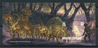 Guernsey 2017 Mnh Folklore Goats Horses 1v M/s Legends Cultures Stamps