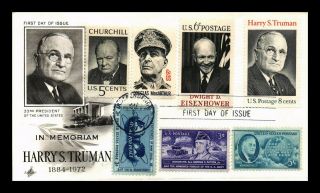 Us Cover President Harry S Truman Memoriam Multi Franked Fdc