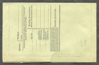 p829 - LATVIA Riga 1919 German Feldpost Letter Card.  WEHSTULE.  Provisional Cover 2