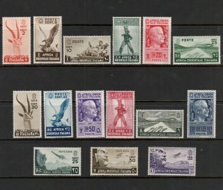 Italian East Africa Orientale Italiana: Selected Stamps Including Airmails