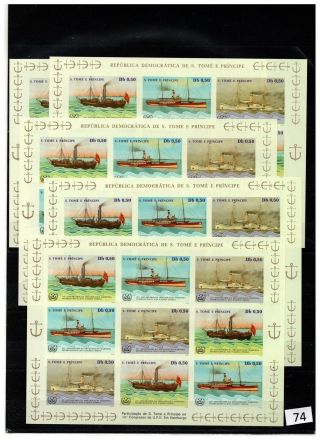 ,  S.  T.  Principe - Mnh - Imperf - 5 Sheets