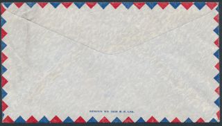 1950 County Line BC Split Ring On Air Mail Cover To Hamilton Ont 2