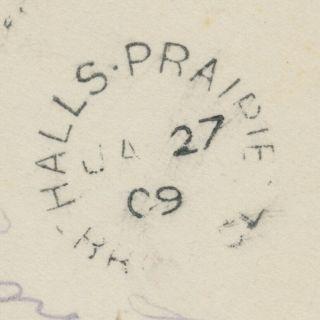 1909 Otter BC,  Halls Prairie BC Split Rings On Post Card 4