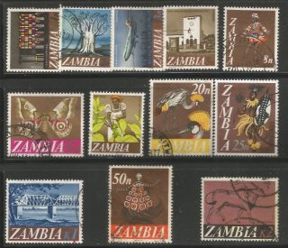 Zambia 1968 Definitive Set Sc 39 - 50 Complete Set 1755