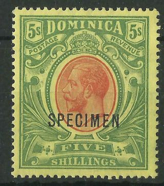 Dominica 1908 - 20 Kgv 5/ - Specimen Sg 54s