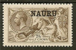 Nauru Seahorses 1919 Bw 2/6 Pale Brown Sg25