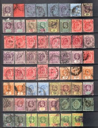 Malaya Singapore Straits Settlements Kevii 1906 - 1912 Selection Of Stamps