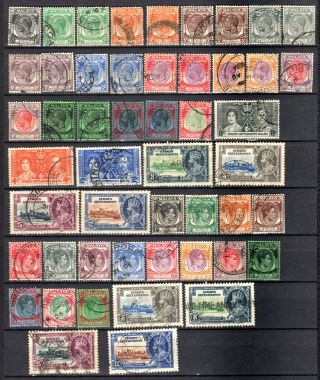 Malaya Singapore Straits Settlements Kgv Kgvi 1935 - 1937 Selection Of Stamps
