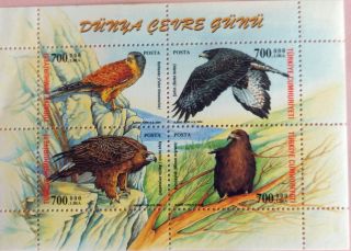 107.  Turkey 2004 Stamp M/s Birds.  Mnh