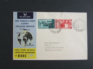 1952 Boac First Flight Covers,  Italy To Northern Rhodesia [1076