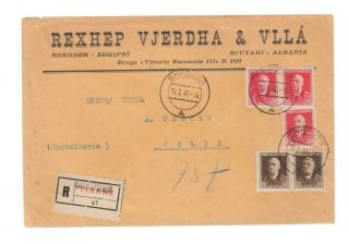 Italian Occupation Of Albania: R - Cover To Yugoslavia,  Feb.  1940