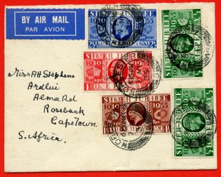 George V 1935 Silver Jubilee Plain First Day Cover To South Africa.