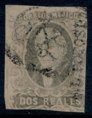 Wx39 Mexico 8 2r 1861,  San Luis Potosi Sz 1454 12pts Sc $6.  50 Good Cancel