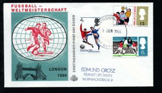 Gb 1966 World Cup First Day Cover In German