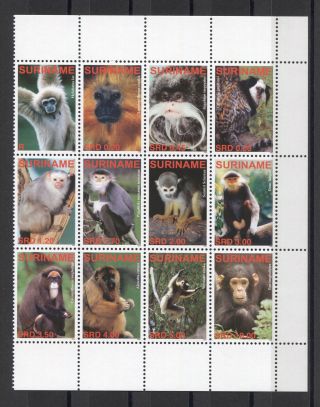 Suriname 2006 Monkey Completed Set Mnh