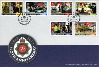 Iom 20 February 2013 150th Isle Of Man Constabulary First Day Cover Douglas Shs