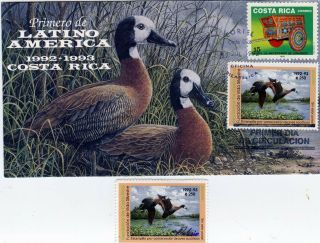 First Of Nation Costa Rica Fdc With Stamps