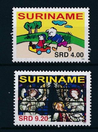[su1401] Suriname Surinam 2006 Christmas Stained Windows Children Mnh