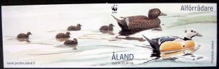 2001 WWF ALAND FINLAND DUCK STAMP BOOKLET OF 8 BIRD STAMPS WORLD WILDLIFE FUND 3