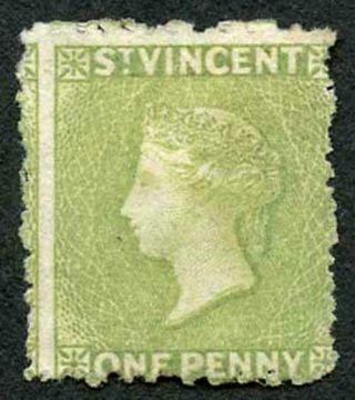 St Vincent Sg29 1d Olive - Green Wmk Star (sideways) (no Gum)